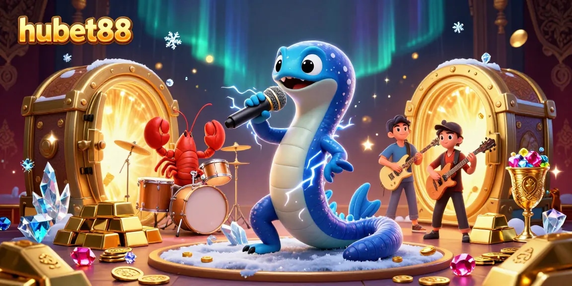 hubet88 live casino action with electric eel DJ, lobster drummer, and seahorse guitarist