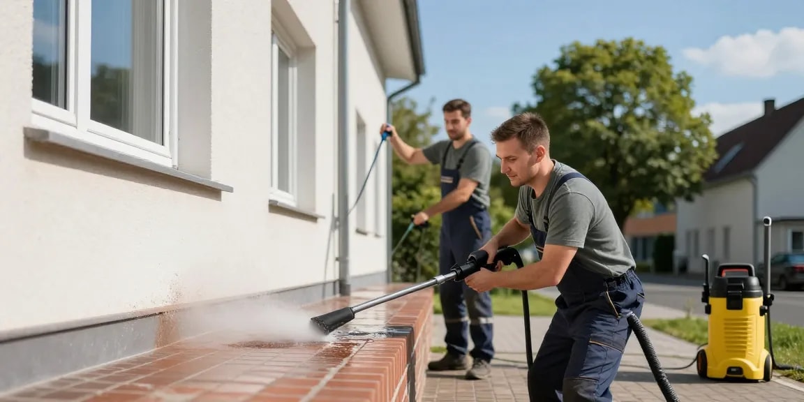 Professionelle Fassadenreinigung Iserlohn durch CONTRALMO mit umweltschonenden Mitteln.