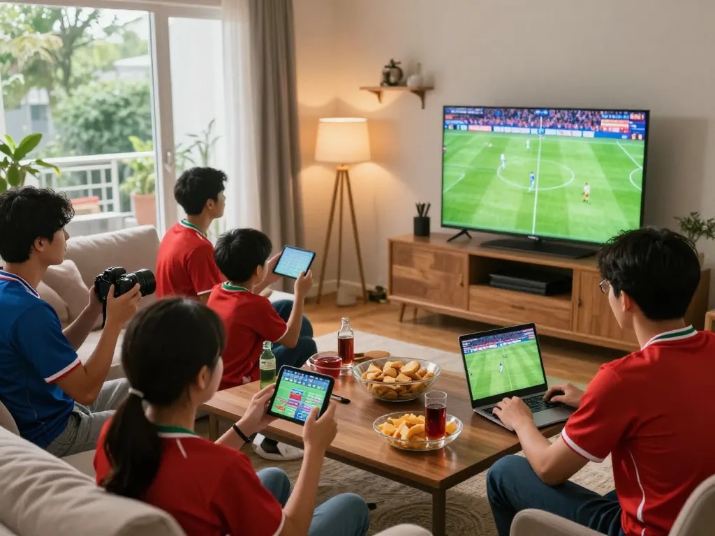Experience Trực tiếp bóng đá socolive with friends while engaging in sports betting at home, creating dynamic gaming moments.