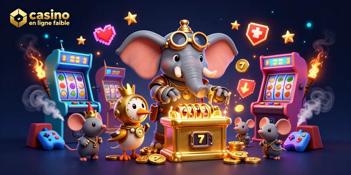 Jouer sur un casino en ligne fiable avec un éléphant ingénieur steampunk et des machines à sous dorées dynamiques