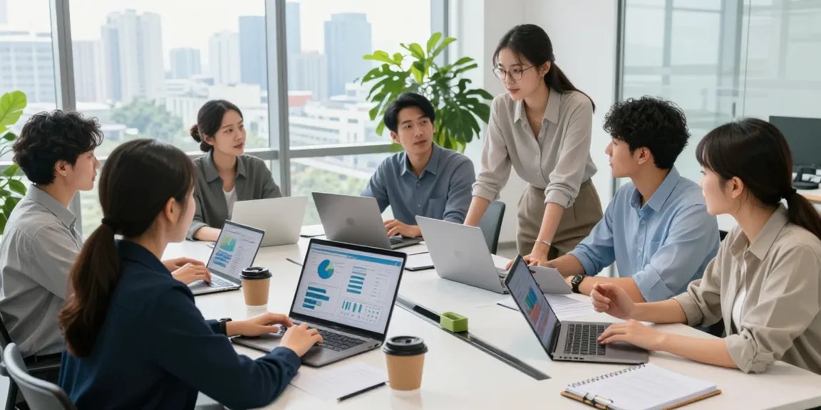 Tim pemasaran digital di kantor profesional mendiskusikan strategi SEO terkait dengan https://codestus.com/posts/huong-dan-su-dung-usecallback-trong-react