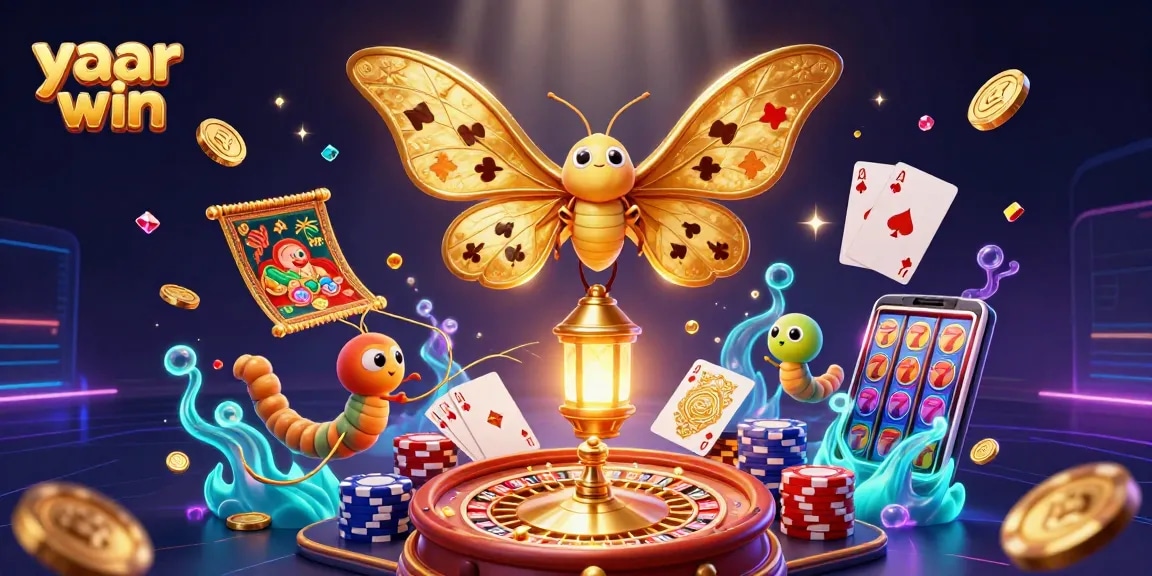 Experience yaar win with thrilling gameplay and vibrant casino visuals in a 3D illustration.