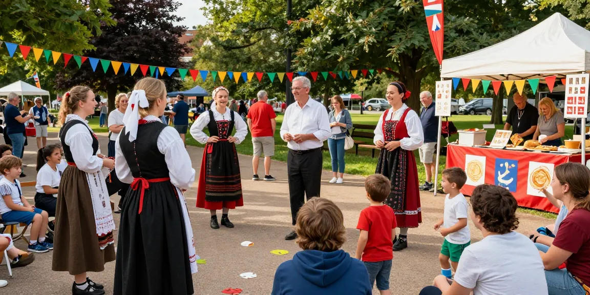 Engaging outdoor festival scene promoting we88 PGSLOT and enhancing Breton arts.