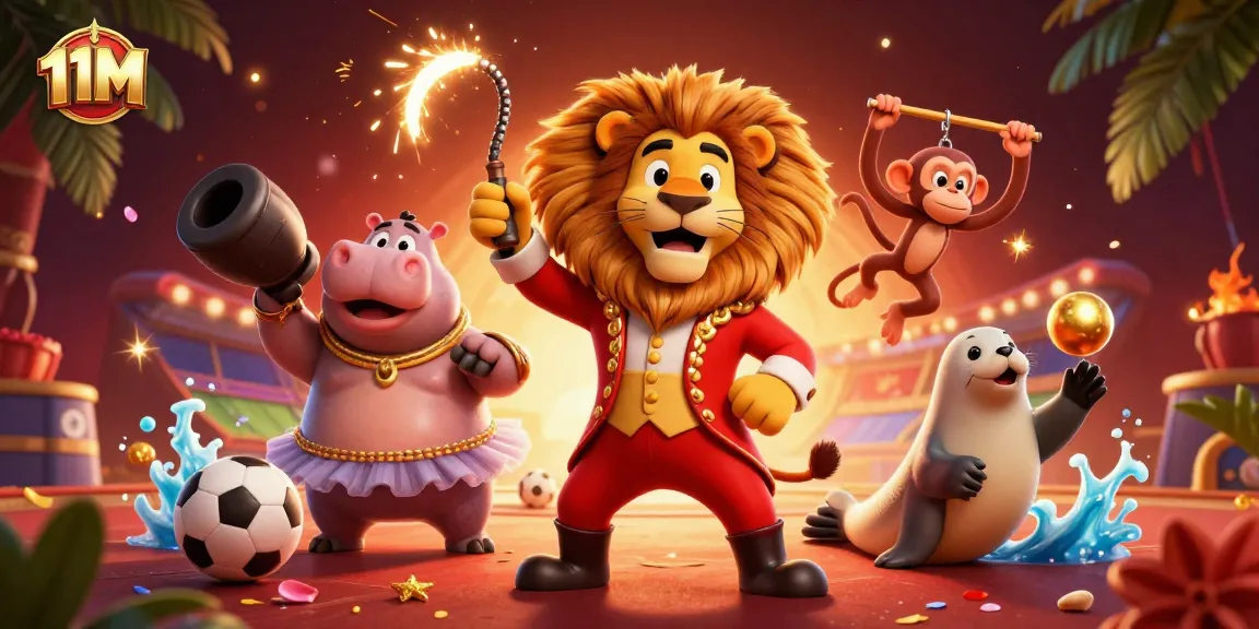 Engage with 11M's vibrant sports betting scene featuring lively characters and dynamic elements.