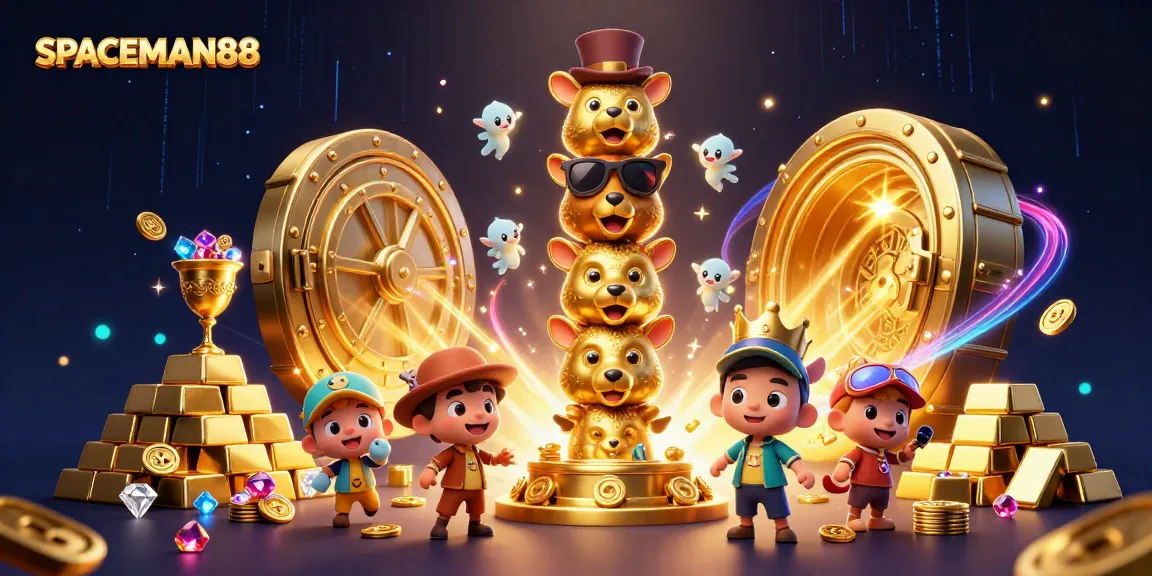 Experience thrilling gameplay at SPACEMAN88 with lavish treasures and dynamic totems in a vibrant casino environment.