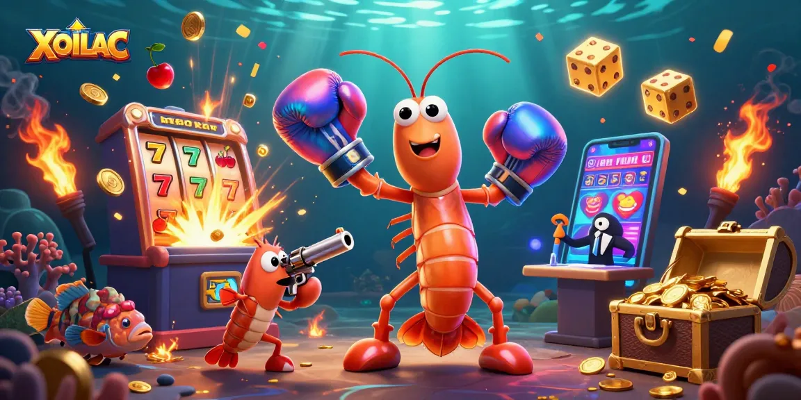 Engage with the action at XOILAC through this vibrant and dynamic 3D illustration of casino gaming.