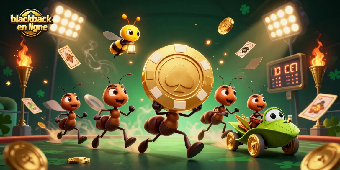 Découvrez l'univers du blackjack en ligne avec cette scène dynamique de jeu captivante.