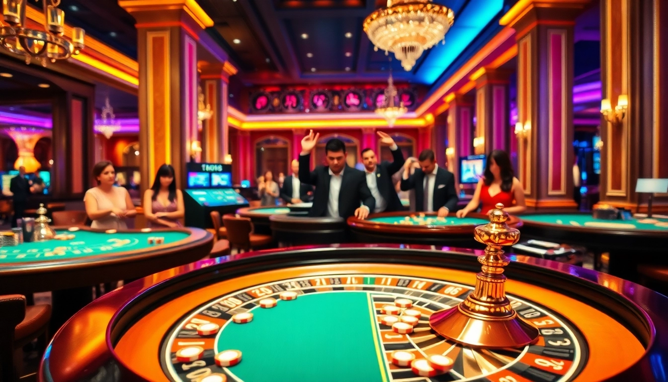 Experience the excitement of Non Uk Casino 2025 with vibrant gaming tables and players in action.