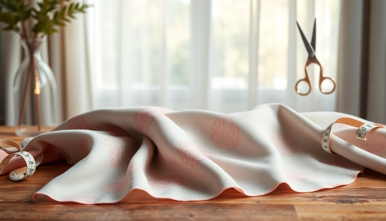 Viscose stof met rijke textuur en kleuren op houten tafel, benadrukt elegantie.
