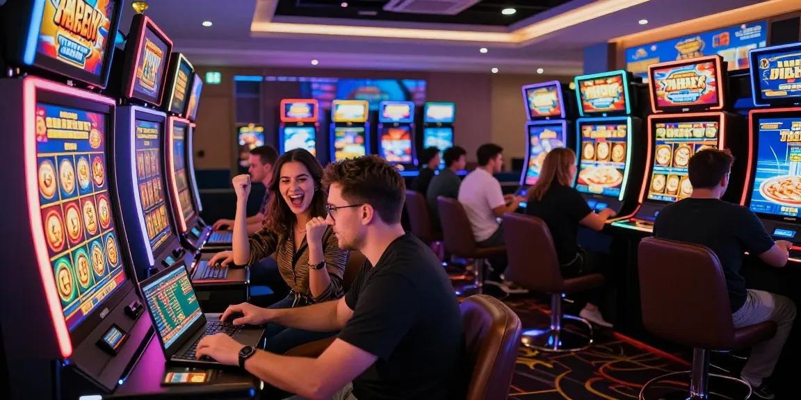 Players enjoying exciting gaming experiences at tempototo online casino, showcasing vibrant slot machines and thrilling atmosphere.