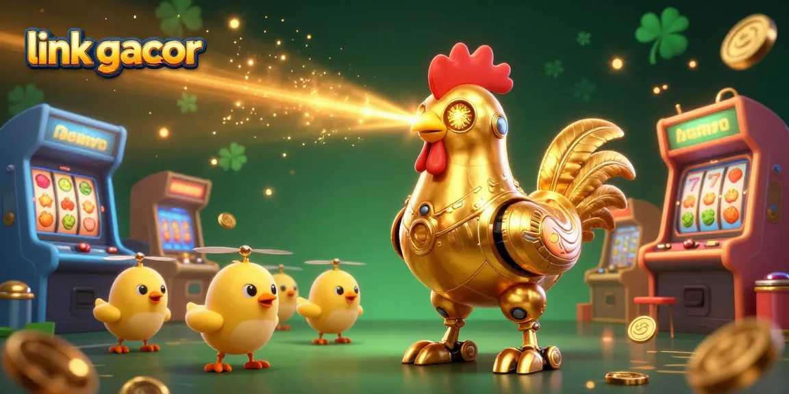 Experience casino fun with link gacor as the golden rooster robot unleashes excitement in vibrant 3D.