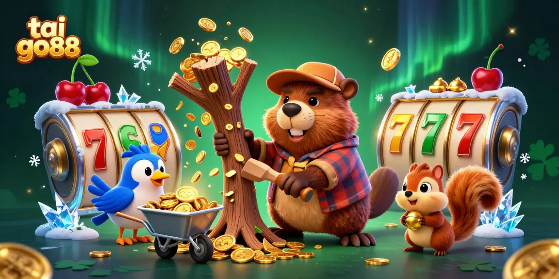 Play and win at tai go88 with golden coins raining from a tree, symbolizing jackpot rewards.