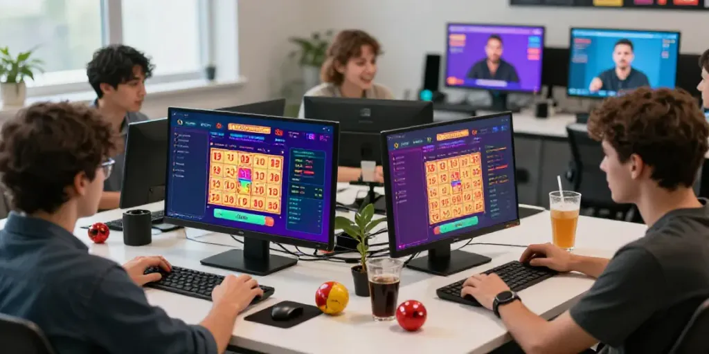 Situs togel online betting platform with users actively engaging in lottery games on various devices.