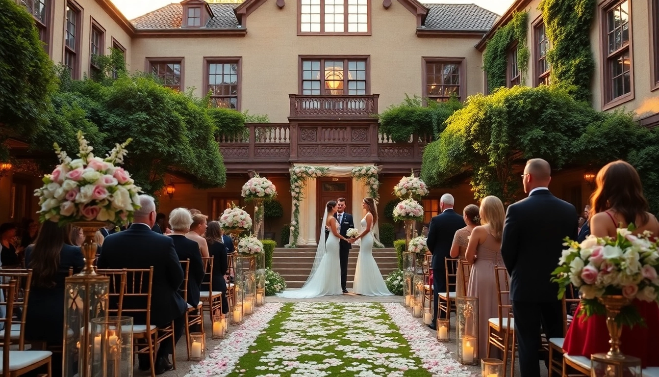 Experience the charm of the Best Wedding Venue Jacksonville with a stunning ceremony setup in lush gardens.