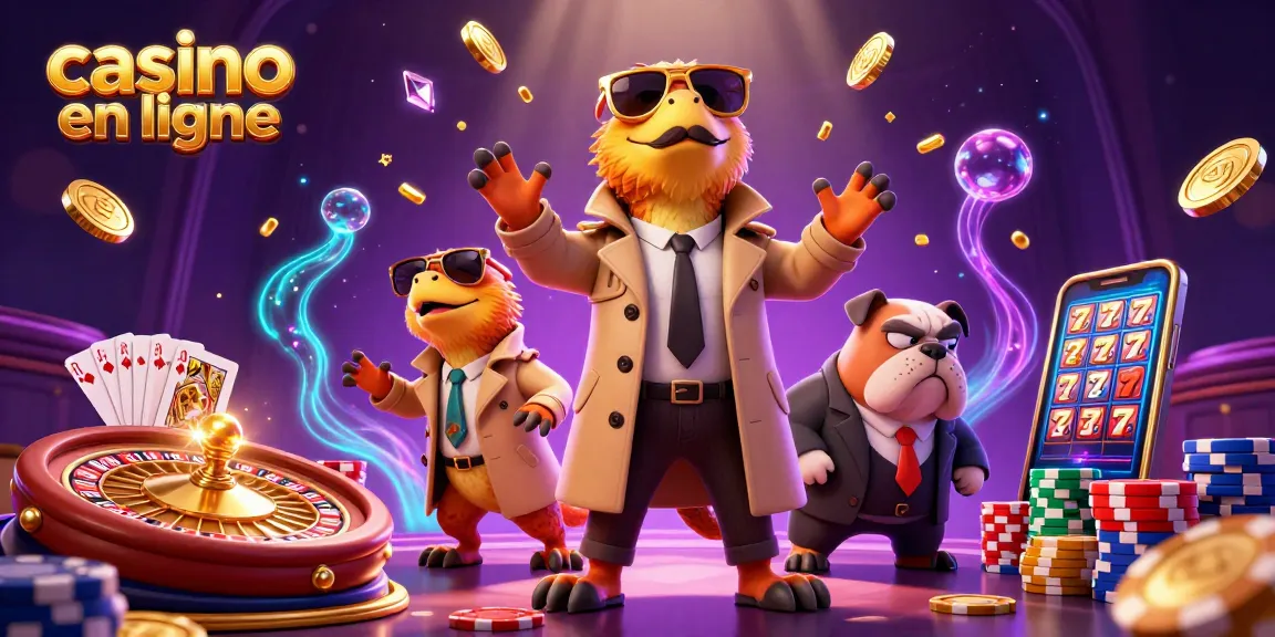 Réalisez des gains à casino en ligne avec des raptors en trench coat dans un lounge VIP.