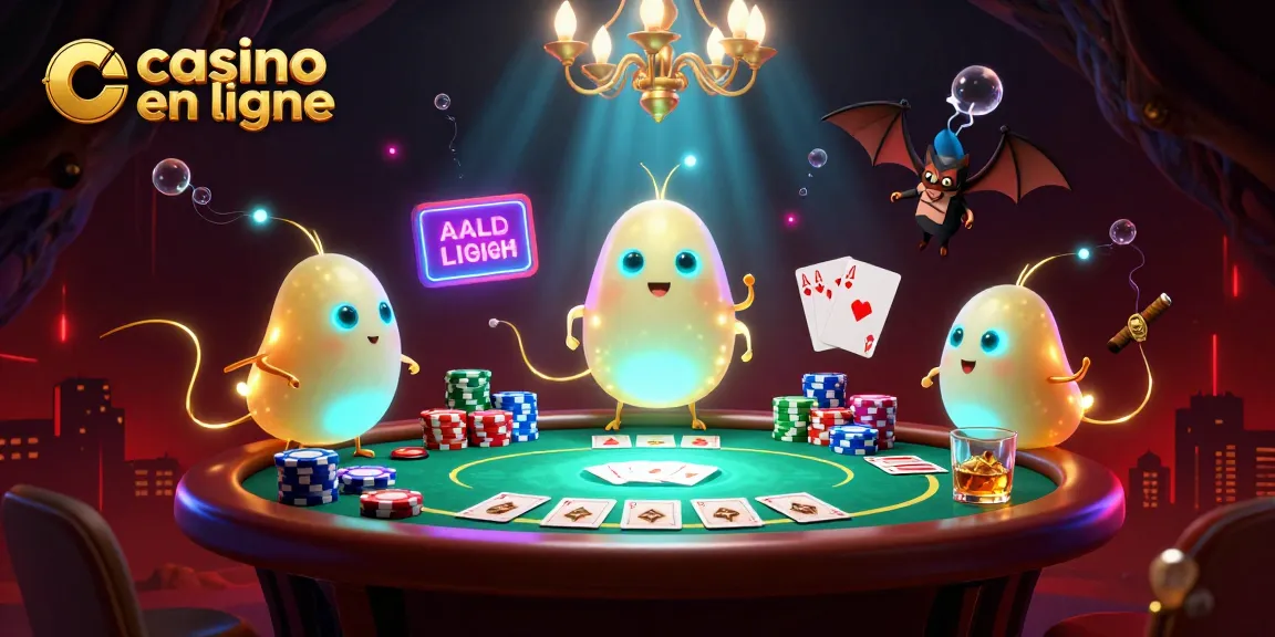 Profitez de l'excitation d'un casino en ligne avec des personnages scintillants animant une scène captivante.