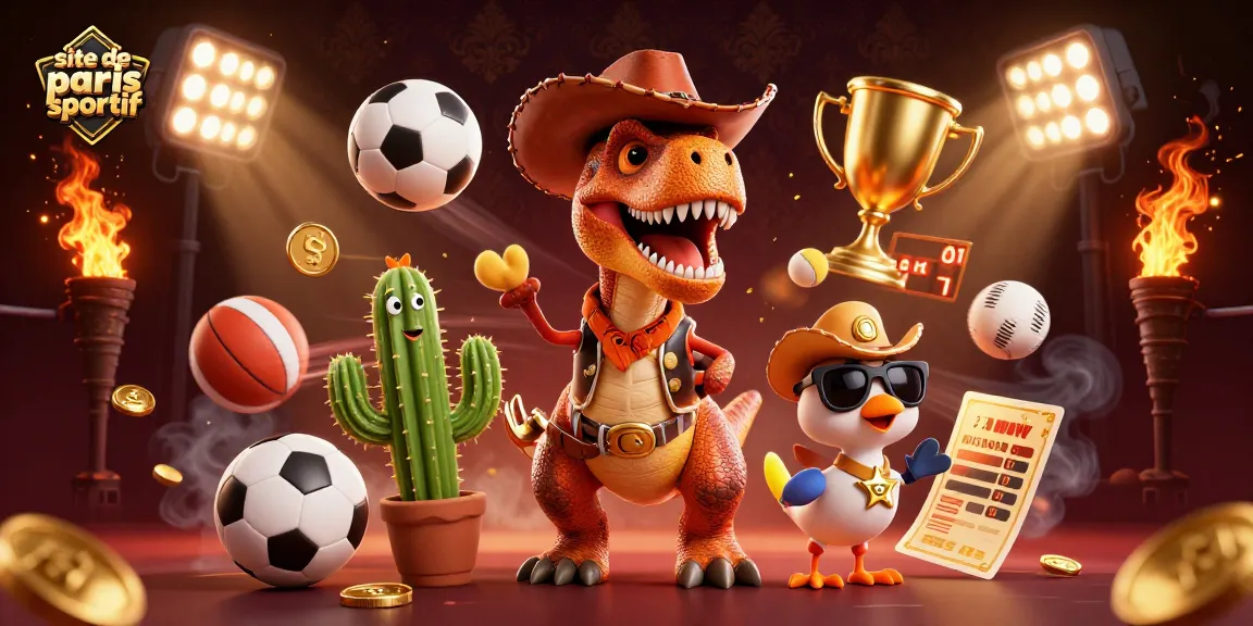 Pariez sur le site de paris sportif avec un dinosaure T-Rex et ses compagnons dans une scène dynamique.