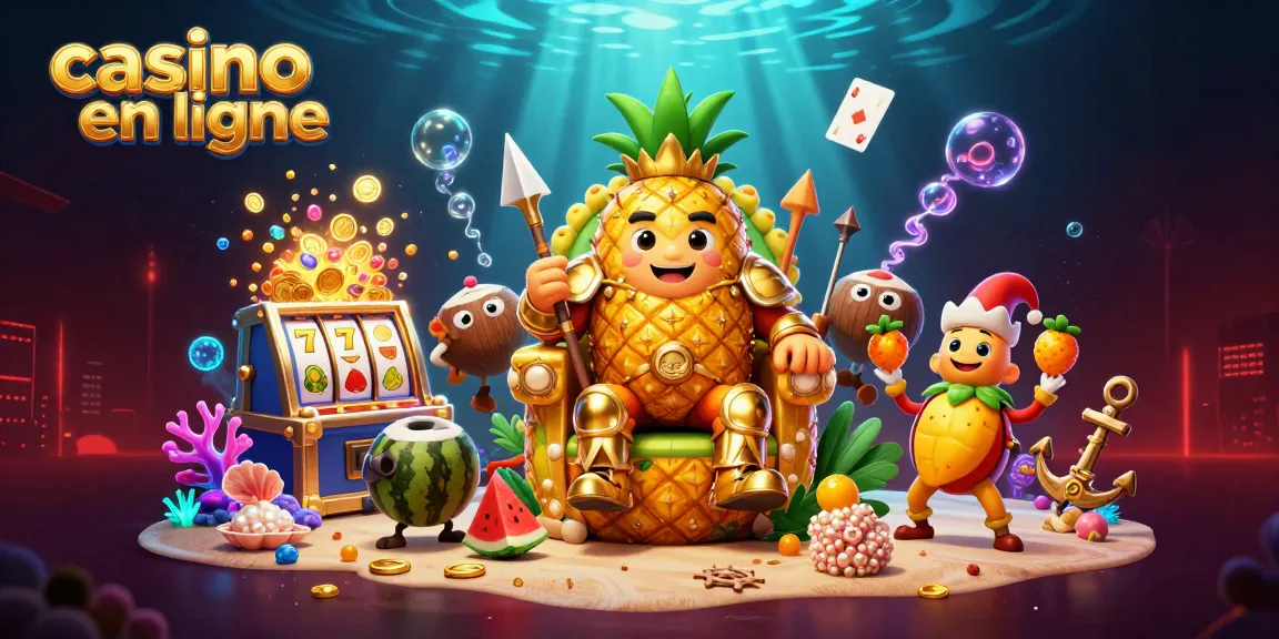 Découvrez le casino en ligne avec le roi ananas en 3D et ses gardes !
