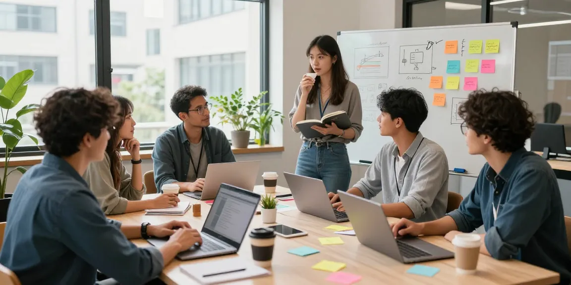 Young entrepreneurs collaborating at https://www.startsomethingpc.com in a vibrant co-working space, showcasing innovation and creativity.