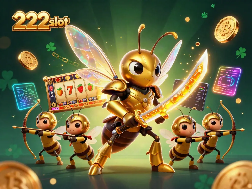 Bermain di 222slot dengan simbol jackpot, slot reel dan karakter karakter menarik.