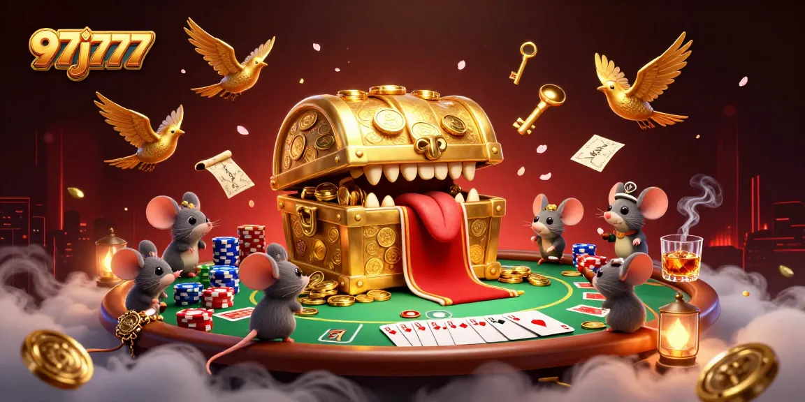Experience thrills at 97j777 where the golden treasure chest tempts adventurer mice with riches.