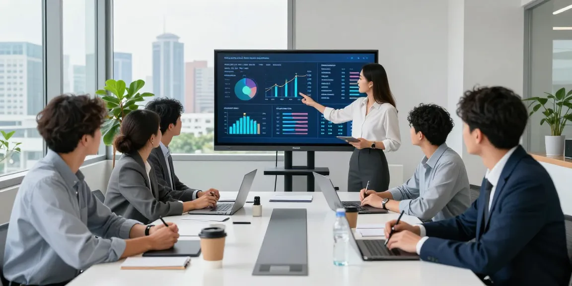 Team collaborating around a conference table discussing data insights from https://www.www456bd.com/ in a modern corporate environment.