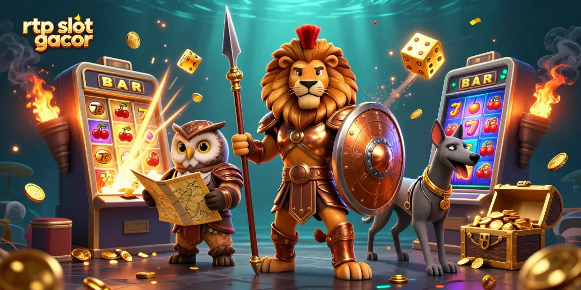 Putaran rtp slot gacor dengan harta karun berkilauan dan karakter slot menarik.