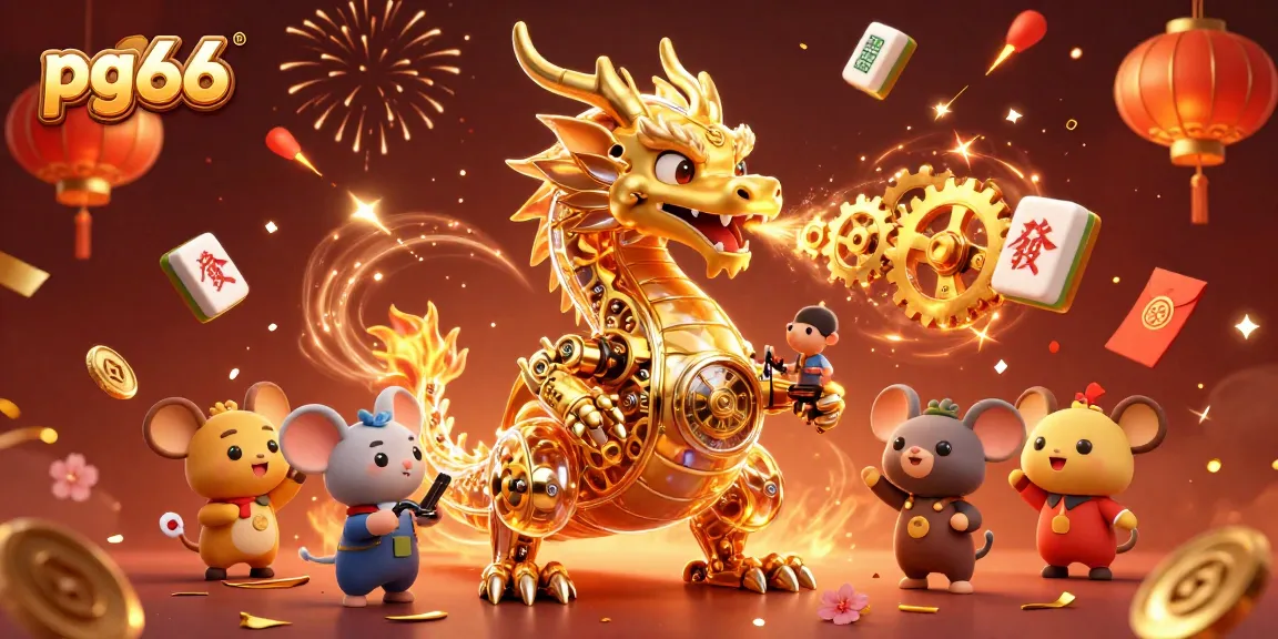 Experience thrilling gameplay with pg66, showcasing rich golden dragons and vibrant casino elements.