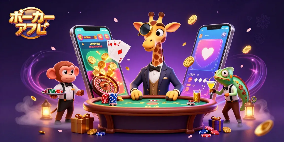 ポーカー アプリでのダイナミックなプレイシーン、ハイローラーキリンと仲間たちが絡むビジュアルを楽しむ