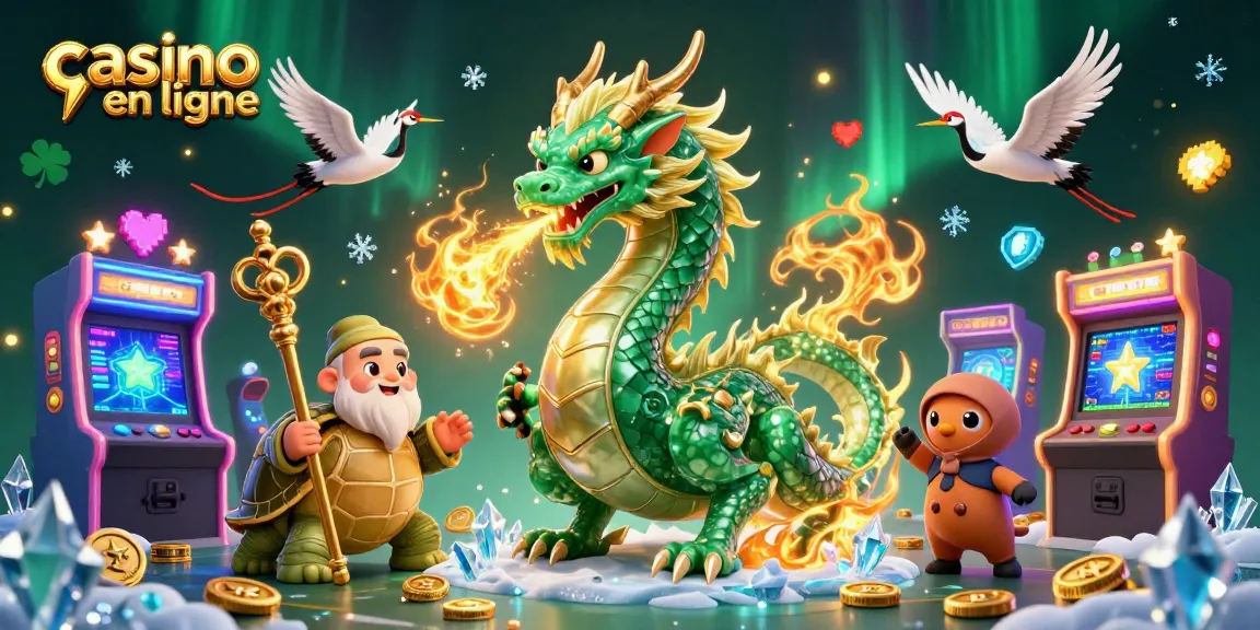 Découvrez des dragons émeraude et une tortue sage dans cet univers de jeux de casino en ligne.