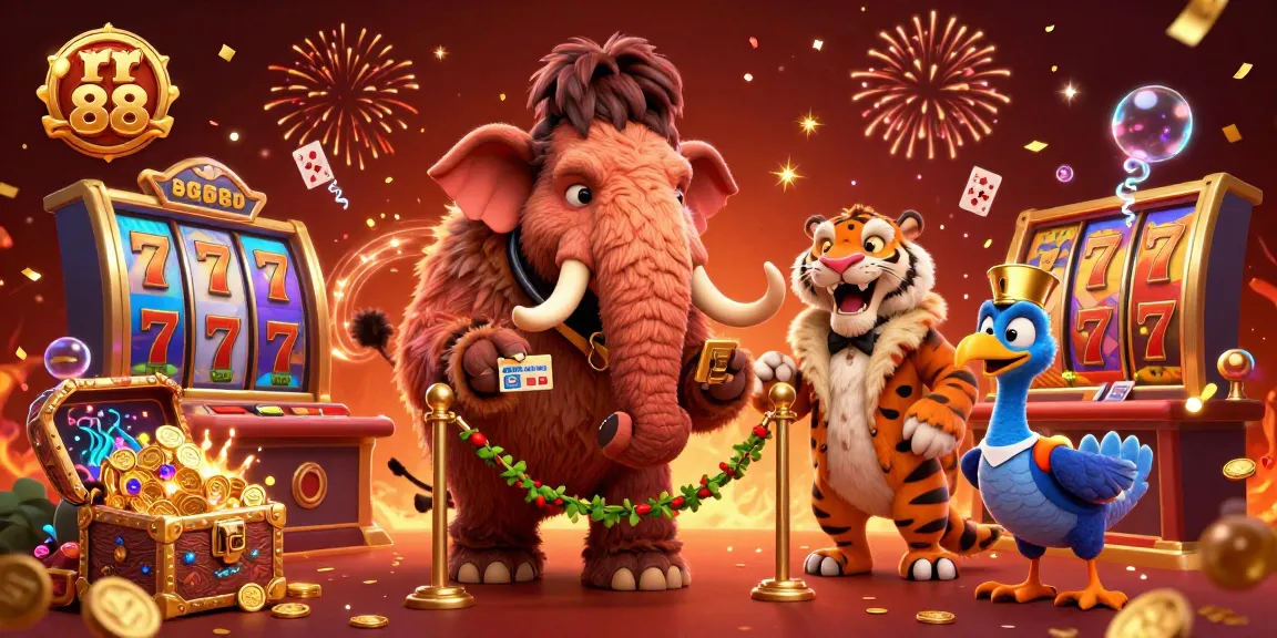 Experience the thrill of rr 88 with colorful slot reels and engaging casino characters.