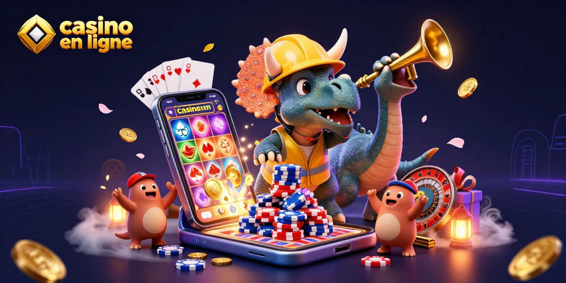 Jouer à casino en ligne avec un triceratops et un parasaurolophus célébrant.