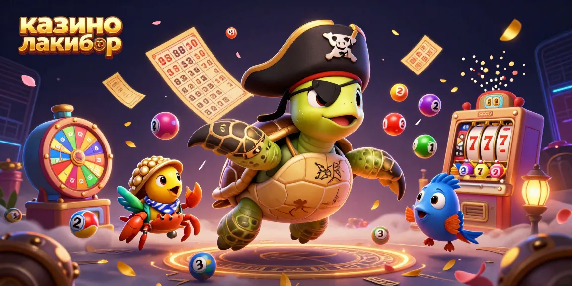 Engage in thrilling moments at казино лакибир with a vibrant lottery scene featuring dynamic characters and elements.