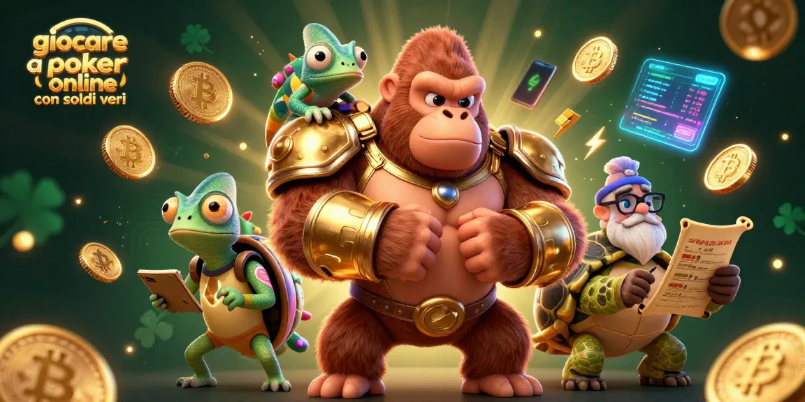 Giocare a poker online con soldi veri con un gorilla re, un camaleonte spia e una saggia tartaruga.