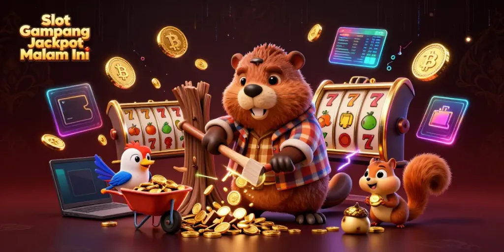 Permainan Slot Gampang Jackpot Malam Ini: Lihat berang-berang pemotong kayu yang menghasilkan koin emas!