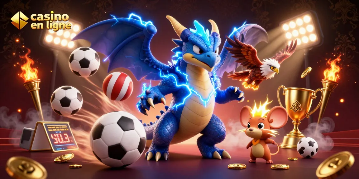 Jouez dans le meilleur casino en ligne avec une représentation dynamique d'un dragon, un hibou et un écureuil crépitant.