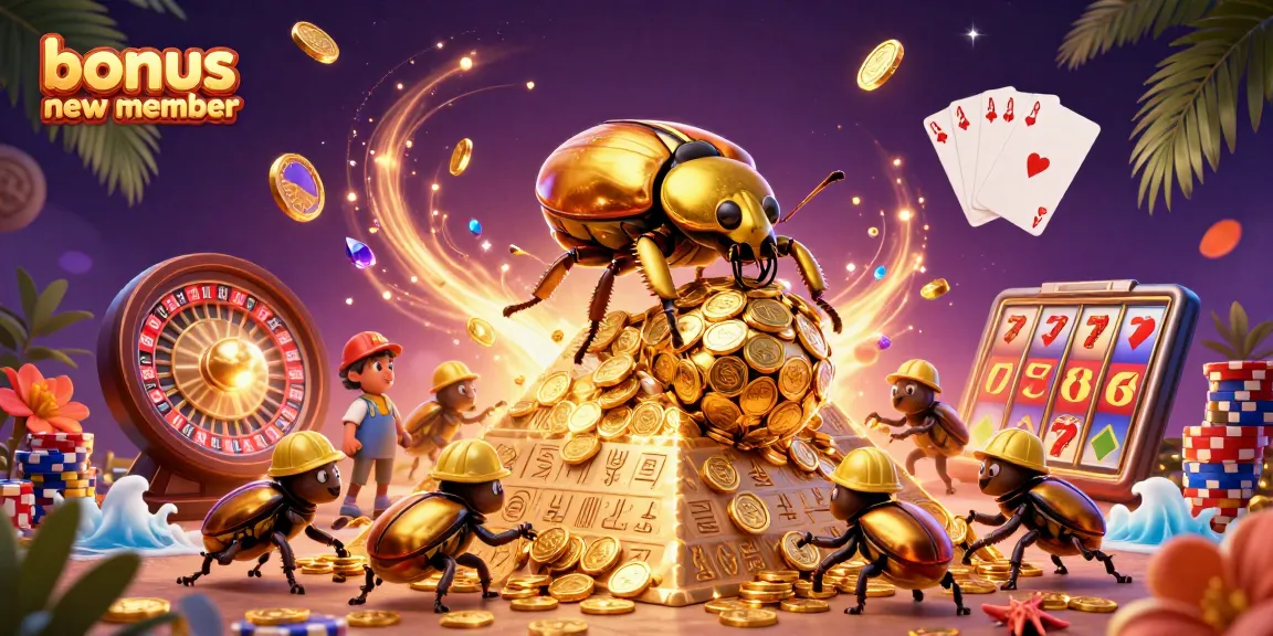 Win big with the bonus new member offer at our online casino featuring vibrant gaming elements