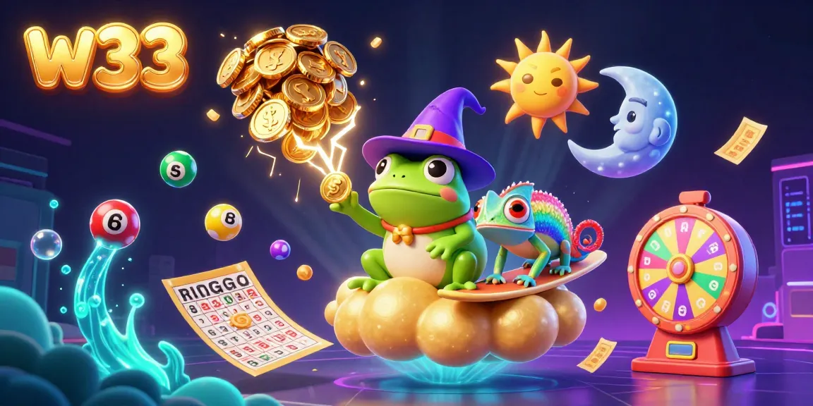 Engage with exciting w33 pokies games featuring a magical golden coin storm and vibrant gameplay.