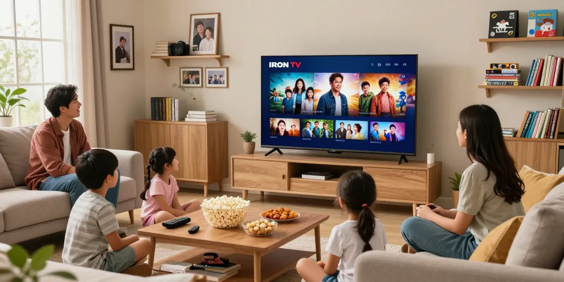 Profitez des moments familiaux avec l'application IRON TV sur grand écran en 4K