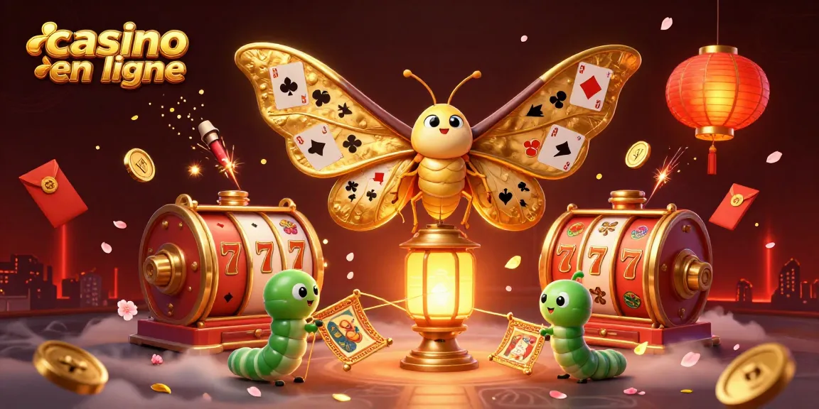 Jouez aux machines à sous au casino en ligne avec un atlas papillon et des éléments de jeu captivants.