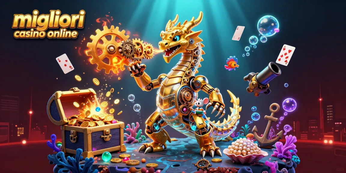 Scopri i migliori casino online con un drago meccanico tra tesori e carte da gioco