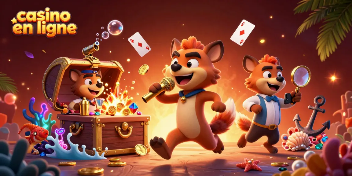 Profitez de votre expérience de casino en ligne avec cette illustration humoristique de hyènes animées.