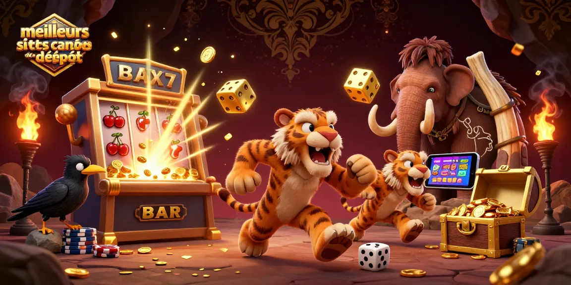 Vente de jackpots aux meilleurs sites de casino sans bonus de dépôt avec des hommes des cavernes et un tigre à dents de sabre.
