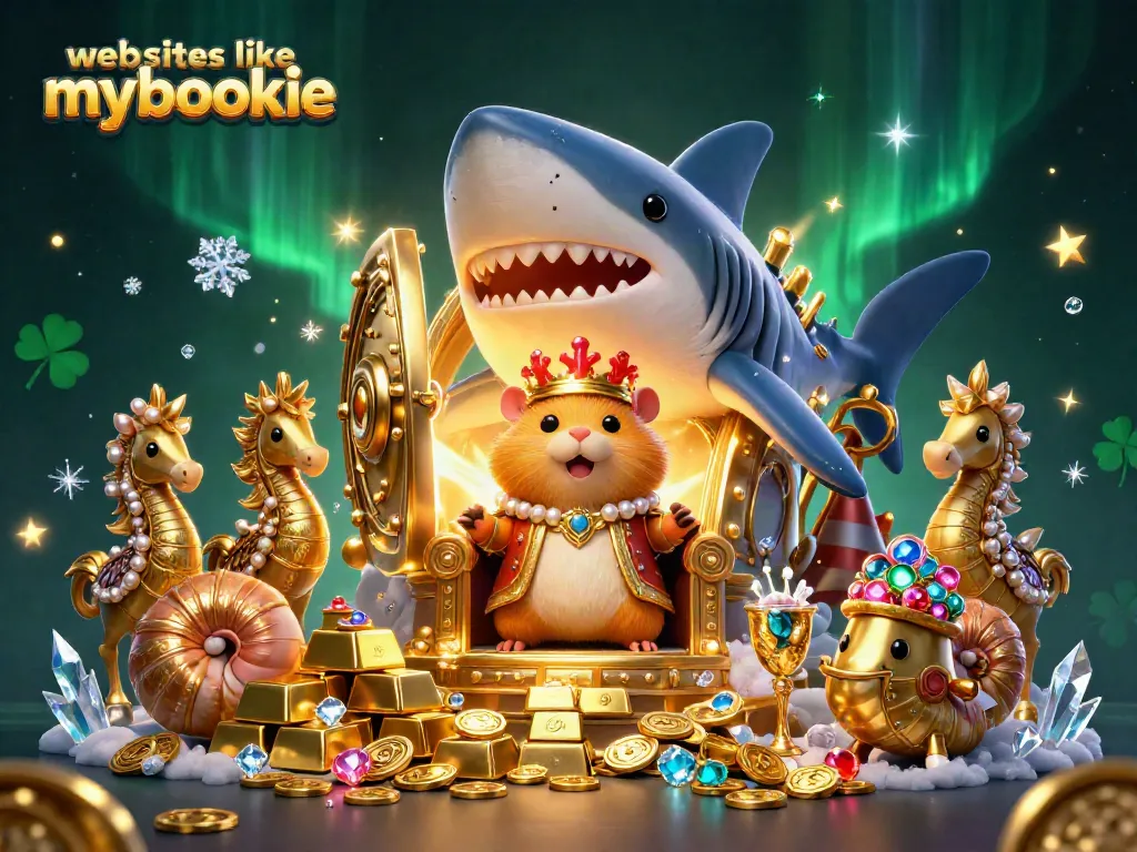 Engage in thrilling gaming experiences on websites like mybookie with vibrant 3D visuals featuring a casino-inspired scene.