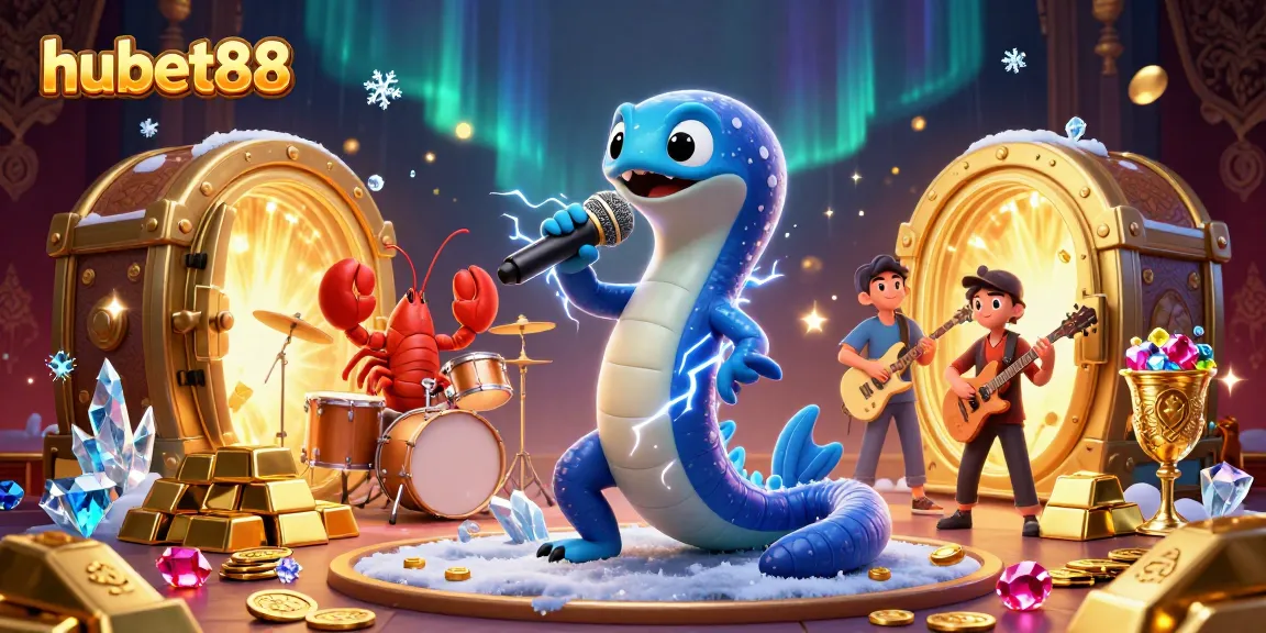 hubet88 live casino action with electric eel DJ, lobster drummer, and seahorse guitarist