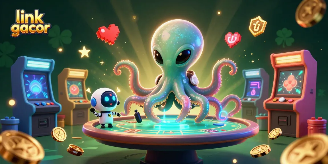 Experience the thrill of winning with link gacor in this vibrant alien casino scene filled with excitement.