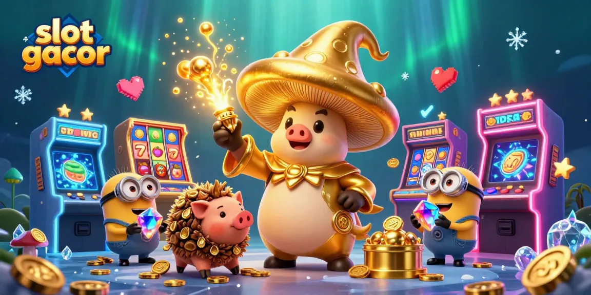 Experience slot gacor magic as the wizard transforms treasures amidst a casino fantasy world.
