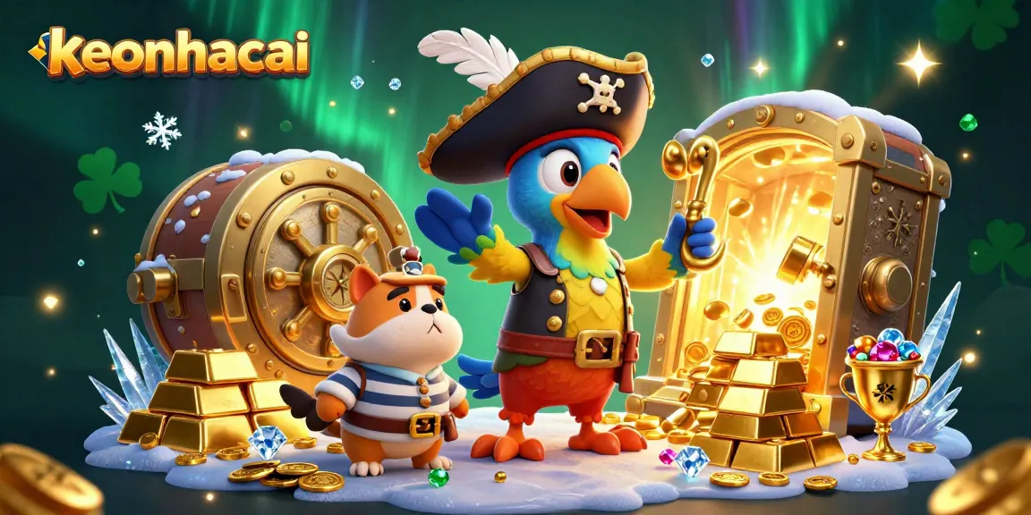Engage with keonhacai's vibrant casino scene featuring a festive pirate theme filled with treasure.