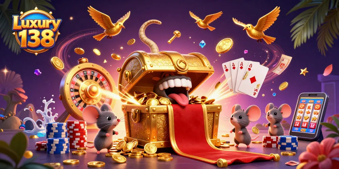 Engage with Luxury 138’s vibrant treasures as adventurer mice are drawn in by casino riches.