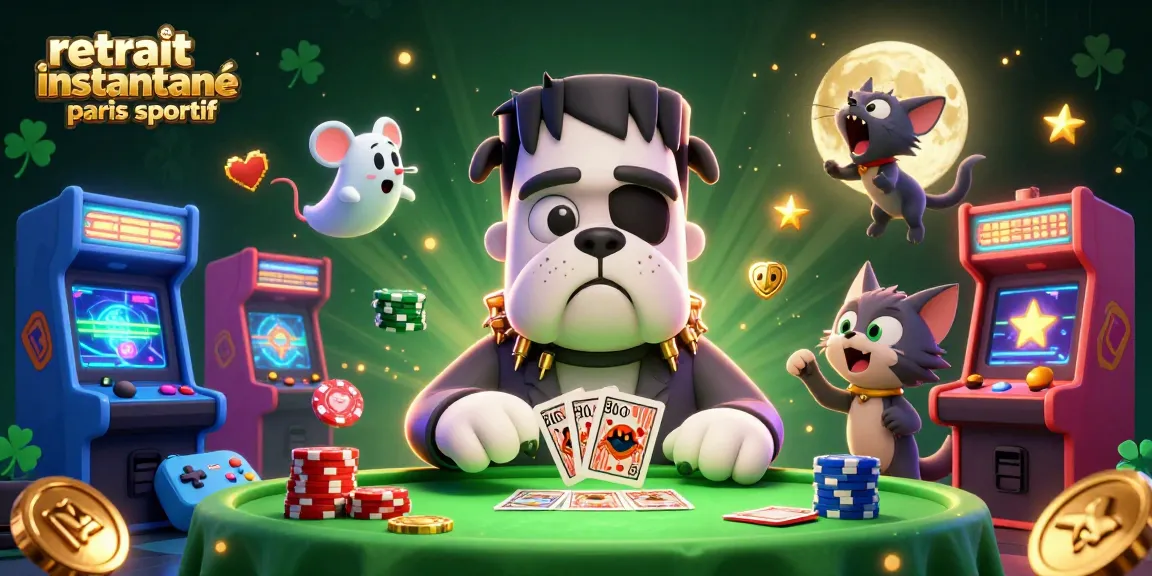 Vivez l'excitation du retrait instantané paris sportif avec des personnages ludiques et une ambiance de casino vibrante.